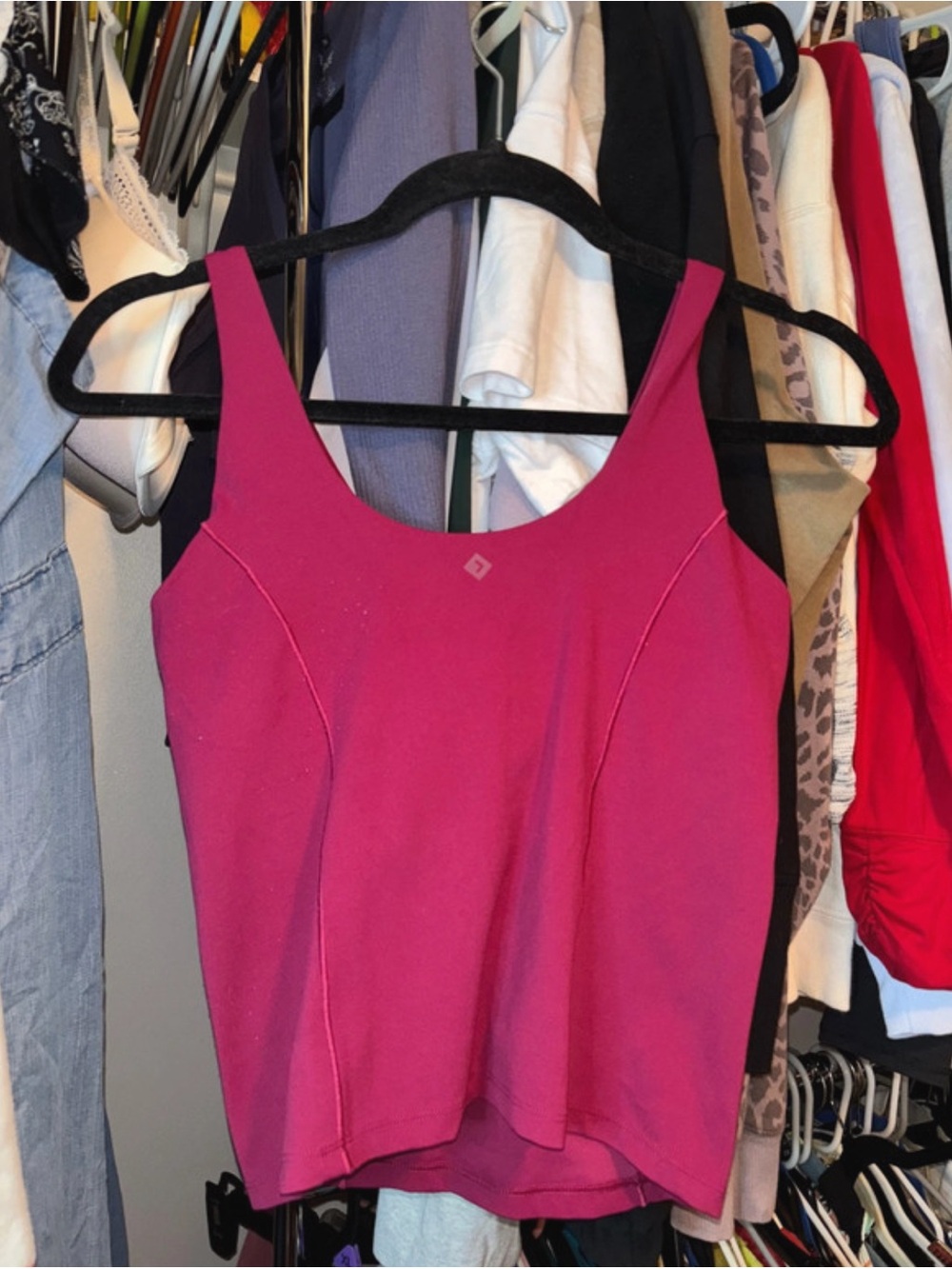 YPB Abercrombie & Fitch Women's Magenta Tank Top - Sleeveless V-Neck - Picture 2 of 4
